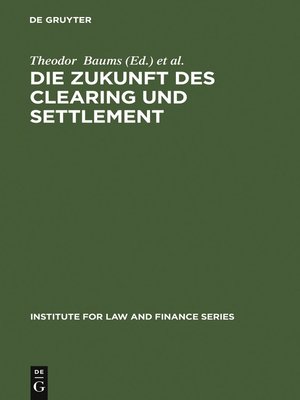 cover image of Die Zukunft des Clearing und Settlement